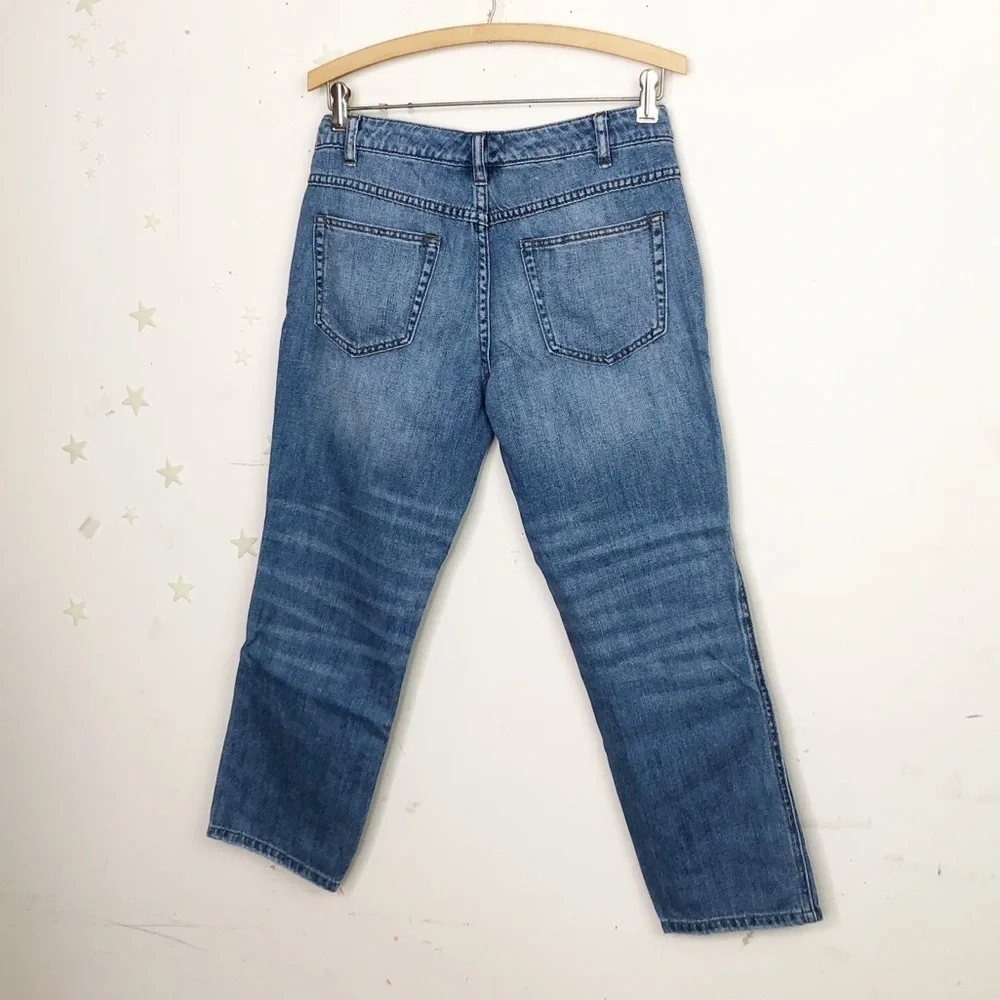 FREE people cropped boyfriend jeans